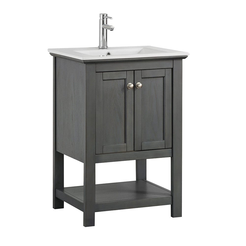 Fresca Manchester Regal 24" Grey Wood Veneer Traditional Bathroom Vanity