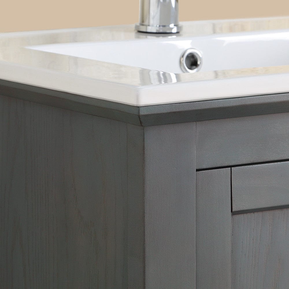 Fresca Manchester Regal 24 Gray Wood Veneer Traditional Bathroom Vanity