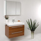 Fresca Medio Teak Modern Bathroom Vanity w/ Medicine Cabinet