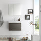 Fresca Mezzo 30 Gray Oak Wall Hung Modern Bathroom Vanity w/ Medicine Cabinet