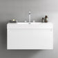 Fresca Mezzo 39 White Modern Bathroom Cabinet w/ Integrated Sink
