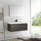 Fresca Mezzo 48" Gray Oak Wall Hung Double Sink Modern Bathroom Vanity w/ Medicine Cabinet