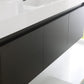 Fresca Mezzo 60 Black Wall Hung Single Sink Modern Bathroom Vanity w/ Medicine Cabinet