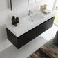 Fresca Mezzo 60 Black Wall Hung Single Sink Modern Bathroom Vanity w/ Medicine Cabinet