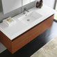Fresca Mezzo 60 Teak Wall Hung Single Sink Modern Bathroom Vanity w/ Medicine Cabinet