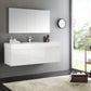 Fresca Mezzo 60" White Wall Hung Single Sink Modern Bathroom Vanity w/ Medicine Cabinet