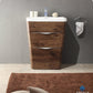 Fresca Milano 26 Rosewood Modern Bathroom Cabinet w/ Integrated Sink