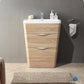 Fresca Milano 26 White Oak Modern Bathroom Cabinet w/ Integrated Sink