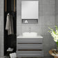 Fresca Modello 32" Gray Wall Hung Modern Bathroom Vanity with Medicine Cabinet