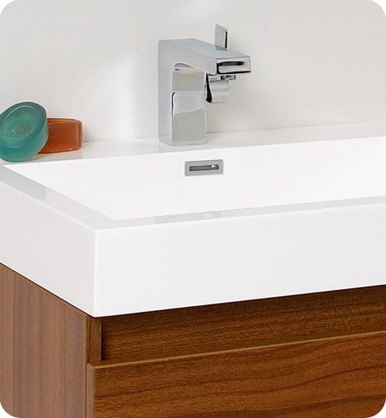 Fresca Nano Gray Oak Modern Bathroom Vanity w/ Medicine Cabinet