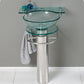 Fresca Ovale 24 Modern Glass Bathroom Pedistal w/ Countertop