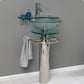 Fresca Ovale 24 Modern Glass Bathroom Pedistal w/ Countertop