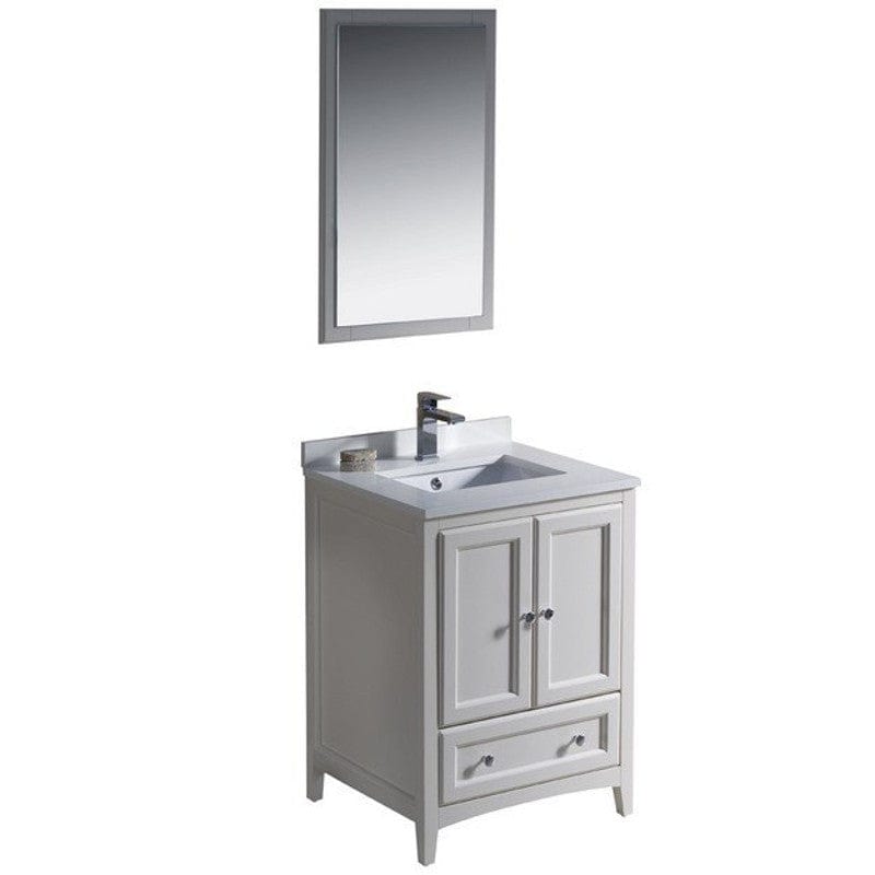 Fresca Oxford 24 Antique White Traditional Bathroom Vanity