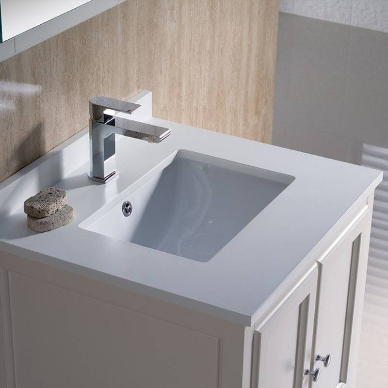 Fresca Oxford 24 Antique White Traditional Bathroom Vanity