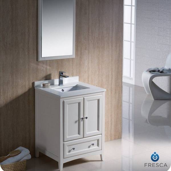 Fresca Oxford 24 Antique White Traditional Bathroom Vanity