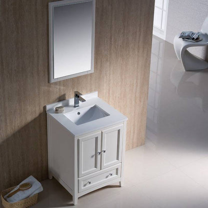 Fresca Oxford 24 Antique White Traditional Bathroom Vanity