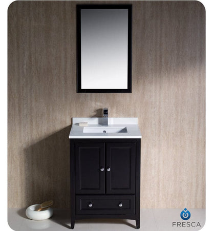 Fresca Oxford 24 Espresso Traditional Bathroom Vanity