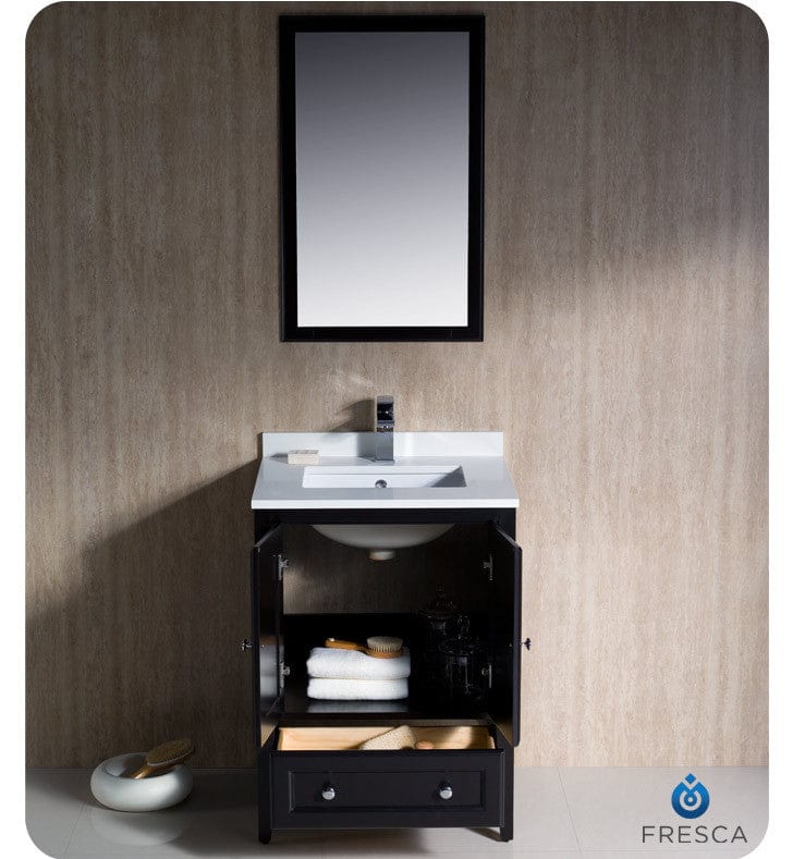 Fresca Oxford 24 Espresso Traditional Bathroom Vanity