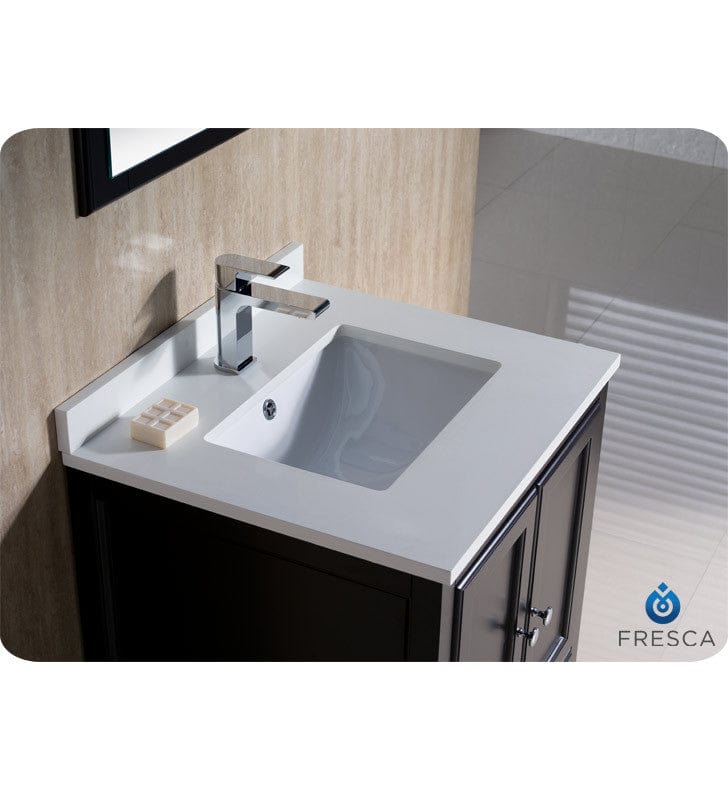 Fresca Oxford 24 Espresso Traditional Bathroom Vanity