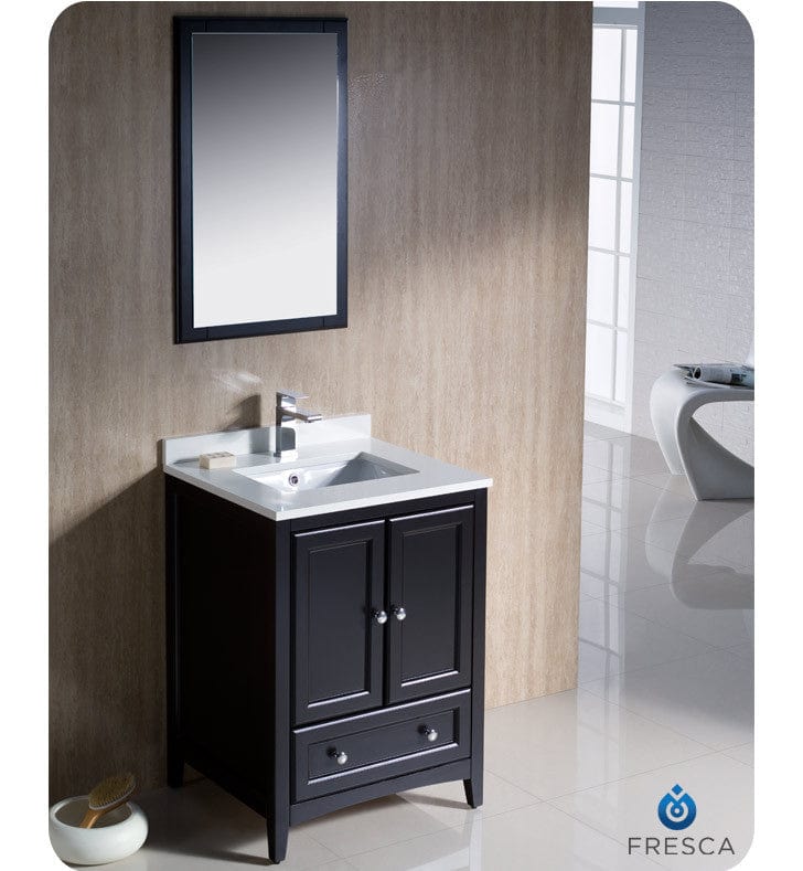 Fresca Oxford 24 Espresso Traditional Bathroom Vanity