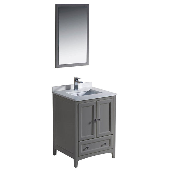 Fresca Oxford 24 Gray Traditional Bathroom Vanity