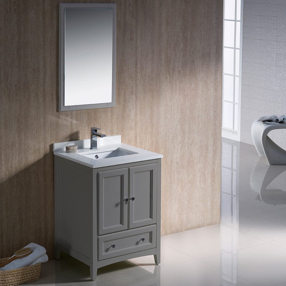 Fresca Oxford 24 Gray Traditional Bathroom Vanity