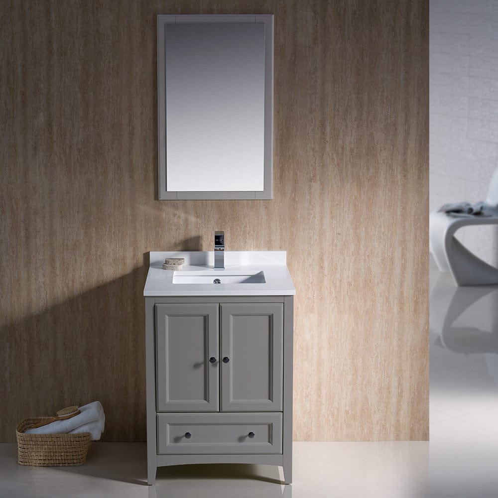 Fresca Oxford 24 Gray Traditional Bathroom Vanity