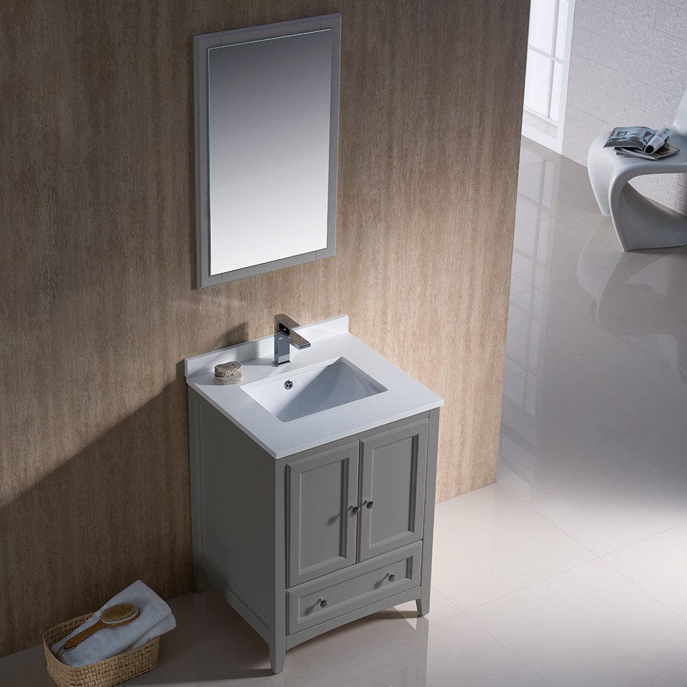 Fresca Oxford 24 Gray Traditional Bathroom Vanity