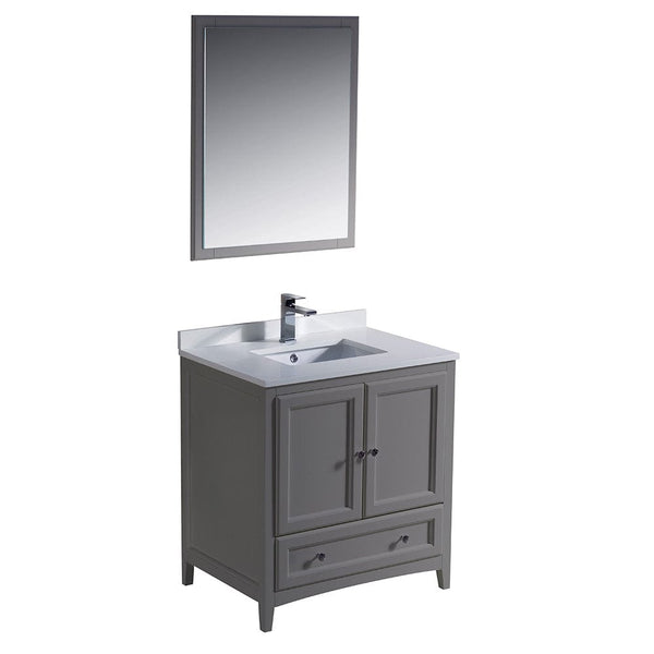 Fresca Oxford 30 Gray Traditional Bathroom Vanity