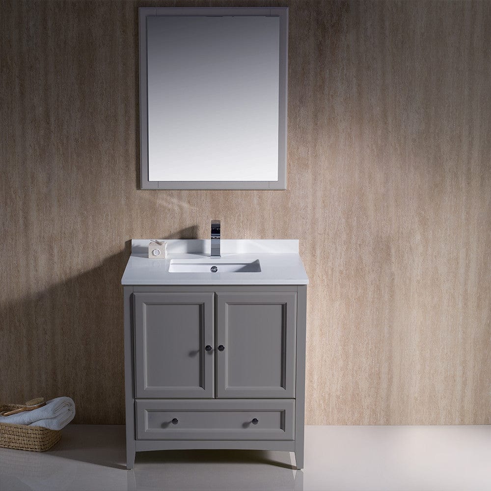 Fresca Oxford 30 Gray Traditional Bathroom Vanity