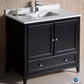 Fresca Oxford 36 Espresso Traditional Bathroom Cabinet w/ Top & Sink