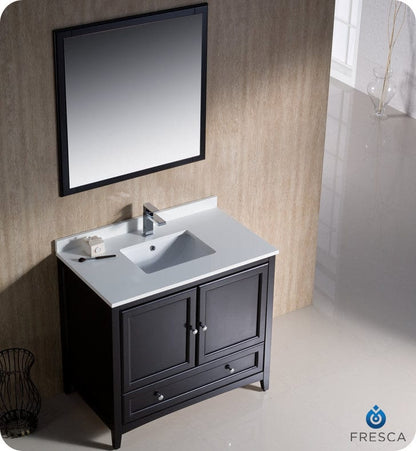 Fresca Oxford 36 Espresso Traditional Bathroom Vanity