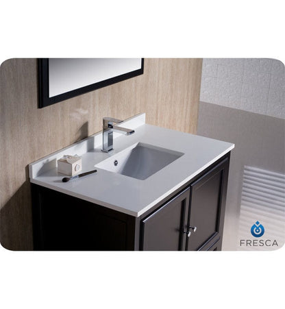 Fresca Oxford 36 Espresso Traditional Bathroom Vanity