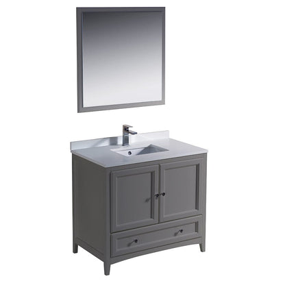 Fresca Oxford 36" Gray Traditional Bathroom Vanity