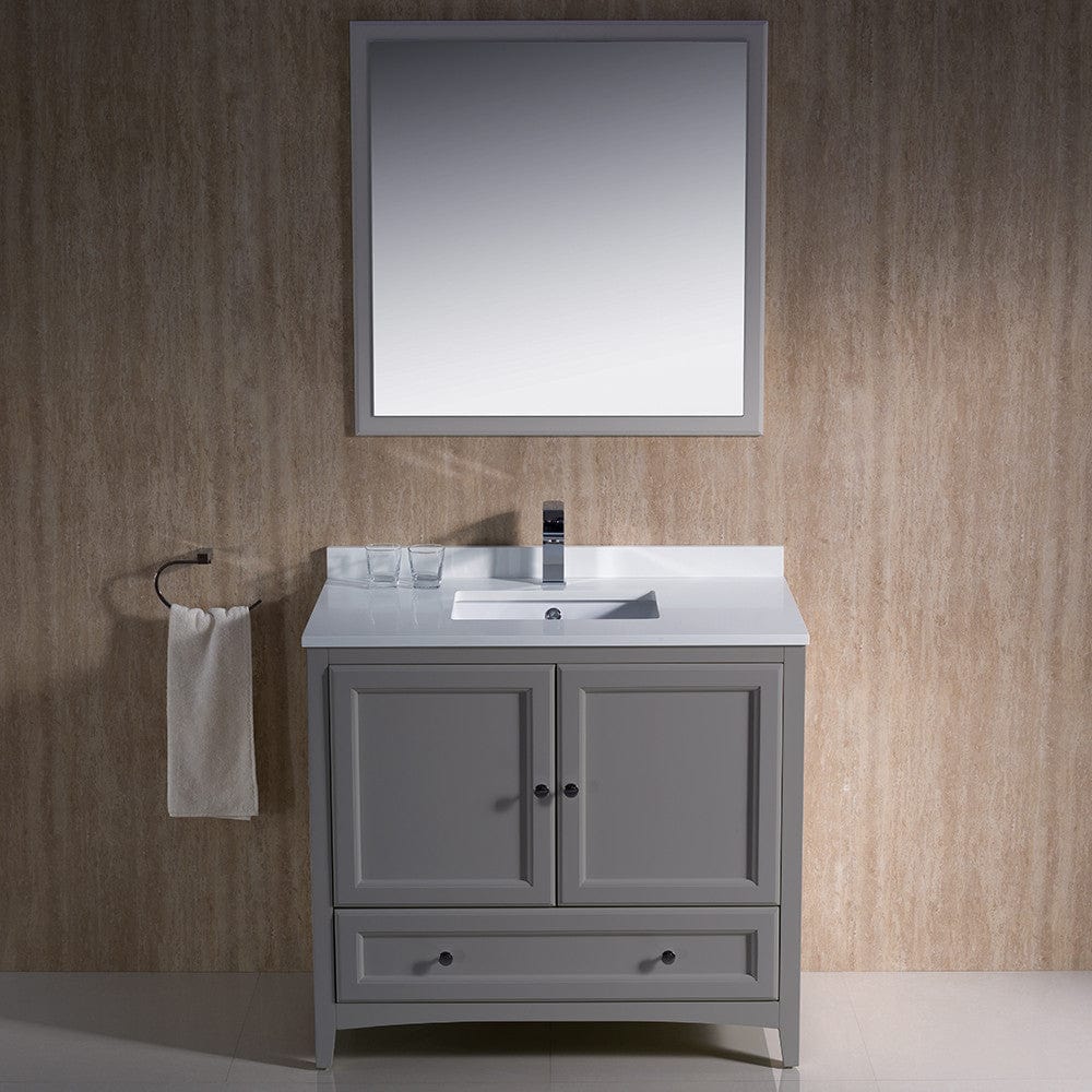 Fresca Oxford 36 Gray Traditional Bathroom Vanity