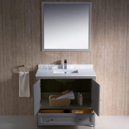 Fresca Oxford 36 Gray Traditional Bathroom Vanity