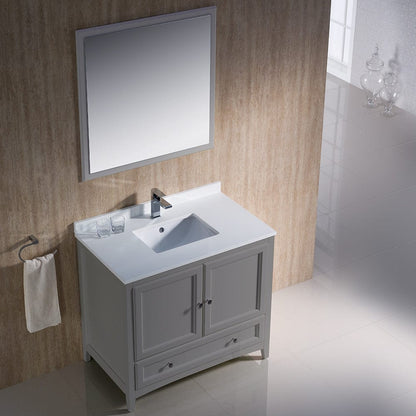 Fresca Oxford 36 Gray Traditional Bathroom Vanity