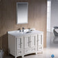 Fresca Oxford 48 Antique White Traditional Bathroom Vanity w/ 2 Side Cabinets