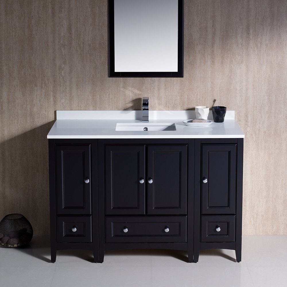 Fresca Oxford 48 Espresso Traditional Bathroom Vanity w/ 2 Side Cabinets