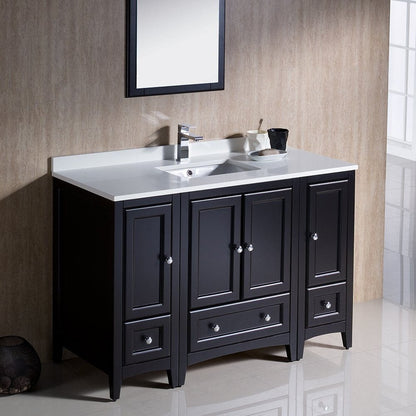 Fresca Oxford 48 Espresso Traditional Bathroom Vanity w/ 2 Side Cabinets