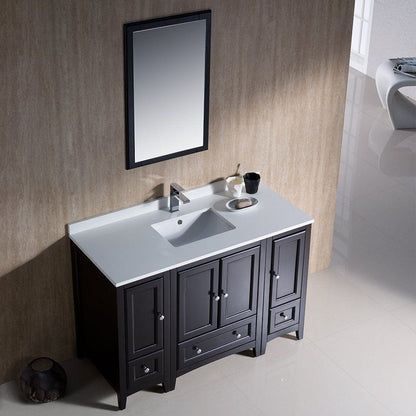 Fresca Oxford 48 Espresso Traditional Bathroom Vanity w/ 2 Side Cabinets