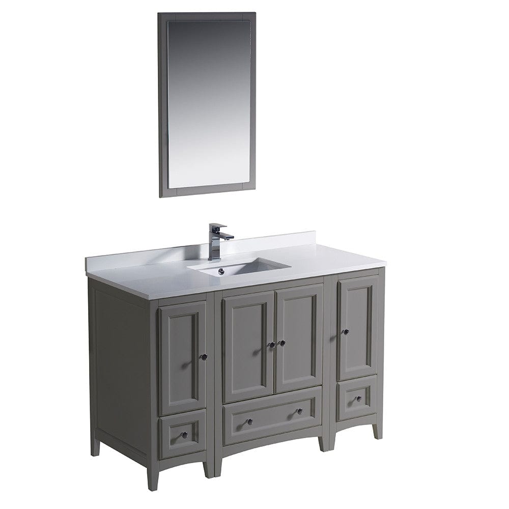 Fresca Oxford 48" Gray Traditional Bathroom Vanity