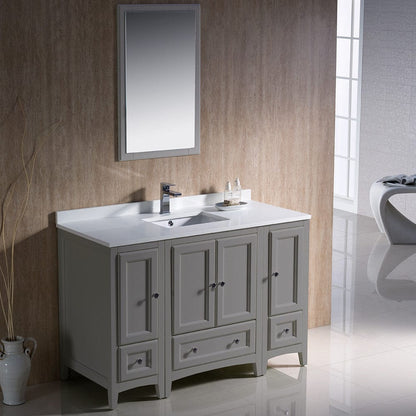 Fresca Oxford 48 Gray Traditional Bathroom Vanity