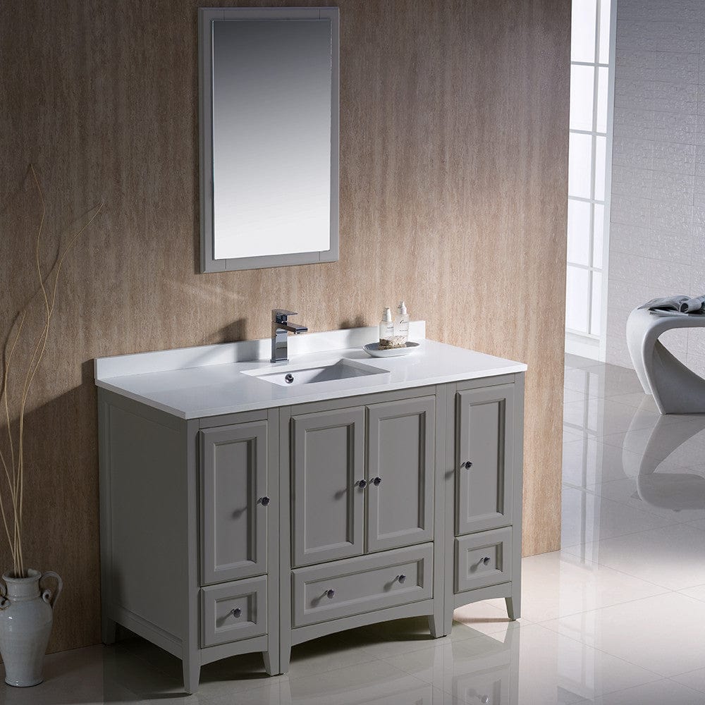 Fresca Oxford 48 Gray Traditional Bathroom Vanity