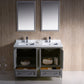 Fresca Oxford 48 Gray Traditional Double Sink Bathroom Vanity