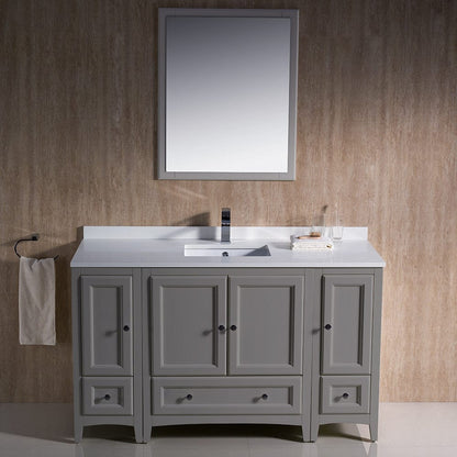 Fresca Oxford 54 Gray Traditional Bathroom Vanity