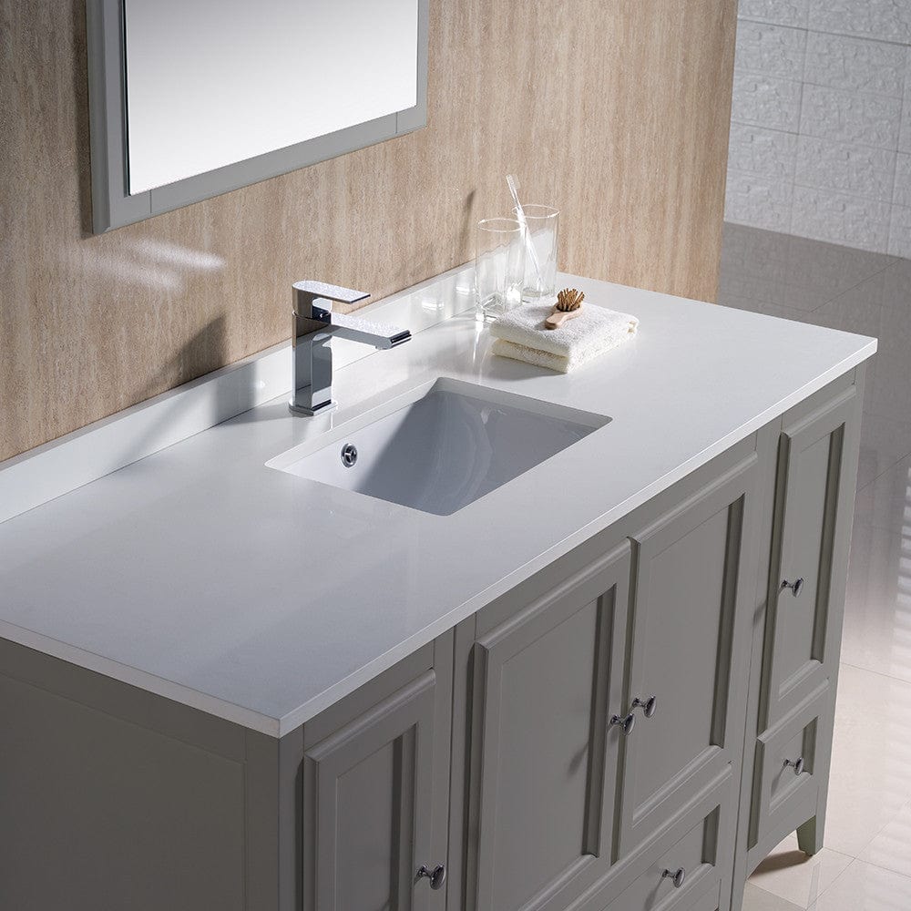 Fresca Oxford 54 Gray Traditional Bathroom Vanity