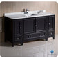 Fresca Oxford 60 Espresso Traditional Bathroom Cabinets w/ Top & Sink