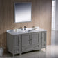 Fresca Oxford 60 Gray Traditional Bathroom Vanity