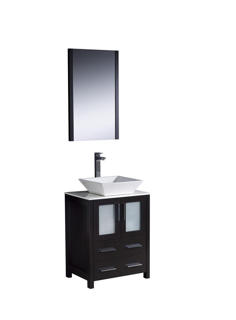 Fresca Torino 24" Espresso Modern Bathroom Vanity w/ Vessel Sink